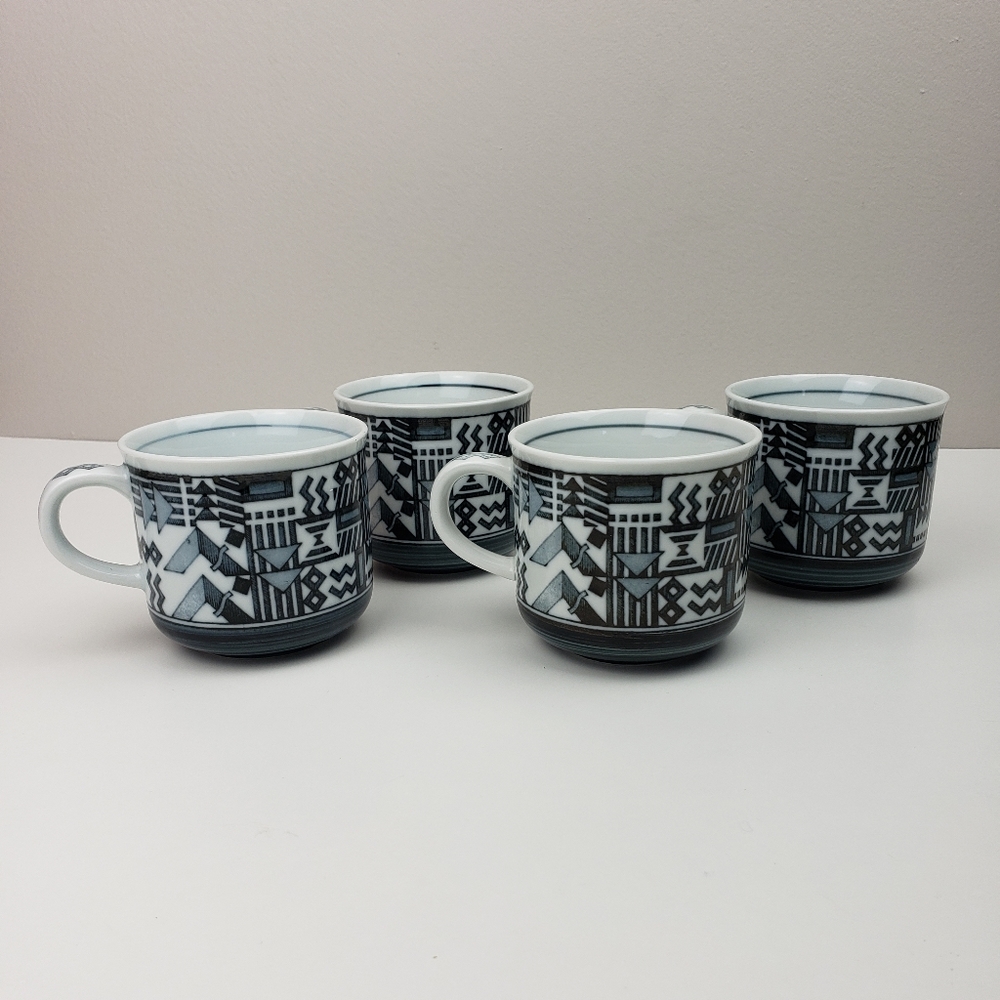 4 Geometric Aztec Southwestern Coffee Mugs Boho